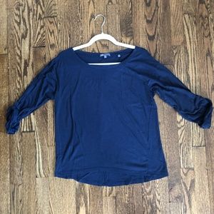 Vince navy blue 3/4 sleeve shirt